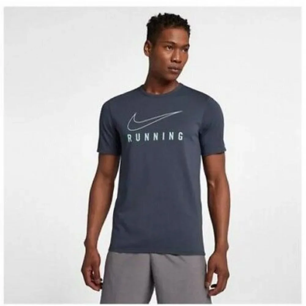 Nike Dri-FIT‎ Running T-Shirt Thunder Blue Igloo